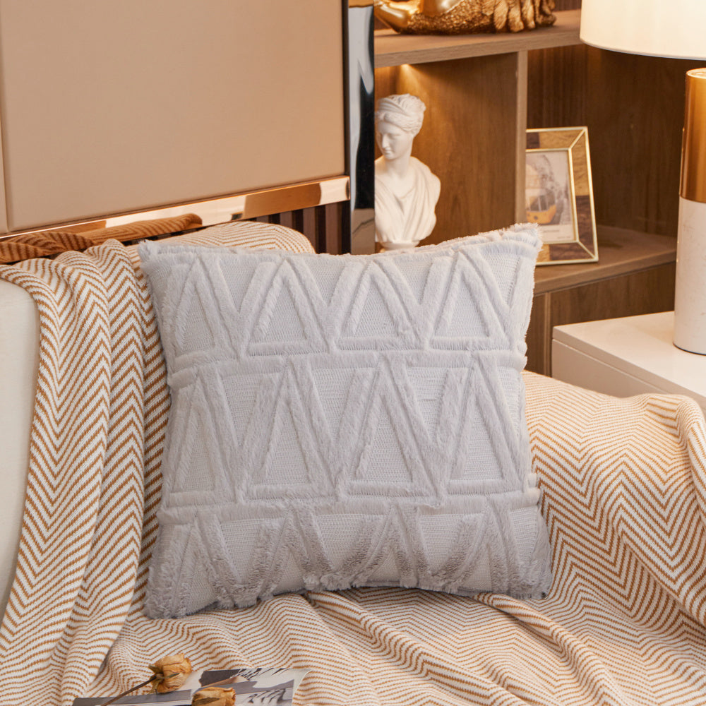 [IN-1XZT132-1  Brown] Luxury Style Square Decorative Throw Pillow  with insert size 18"x18"
