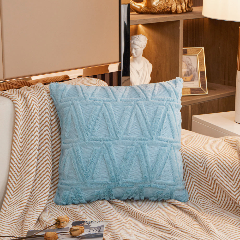 [IN-1XZT132-1  Brown] Luxury Style Square Decorative Throw Pillow  with insert size 18"x18"