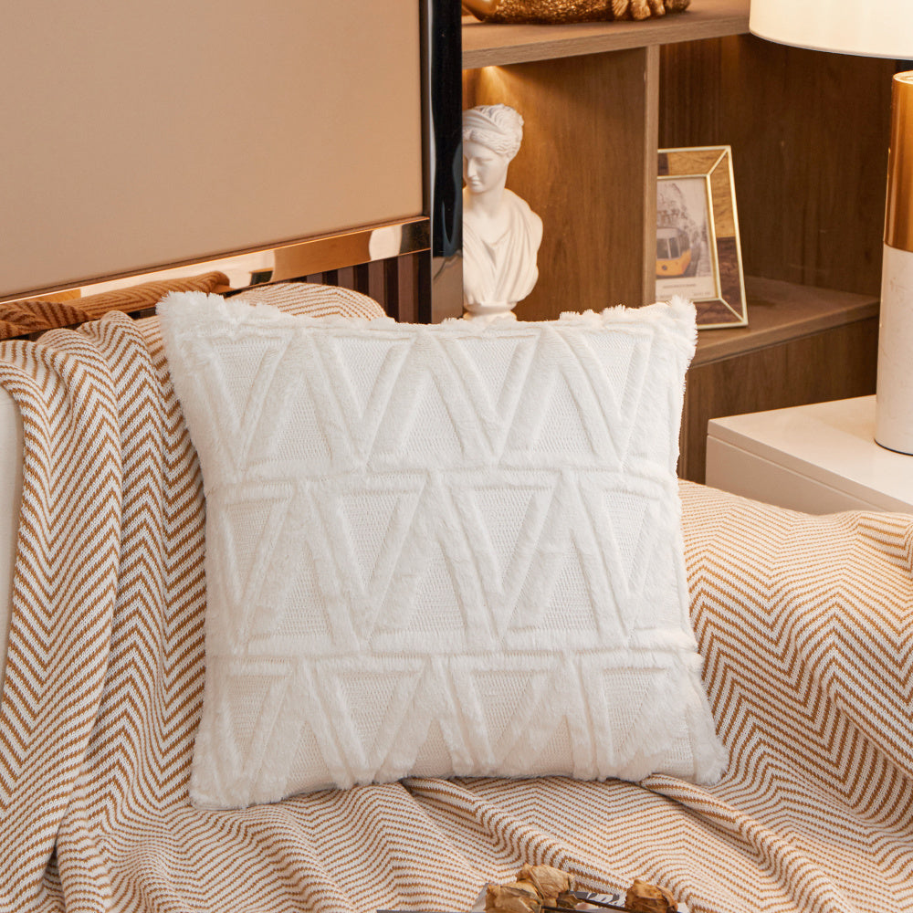 [IN-1XZT132-1  Brown] Luxury Style Square Decorative Throw Pillow  with insert size 18"x18"