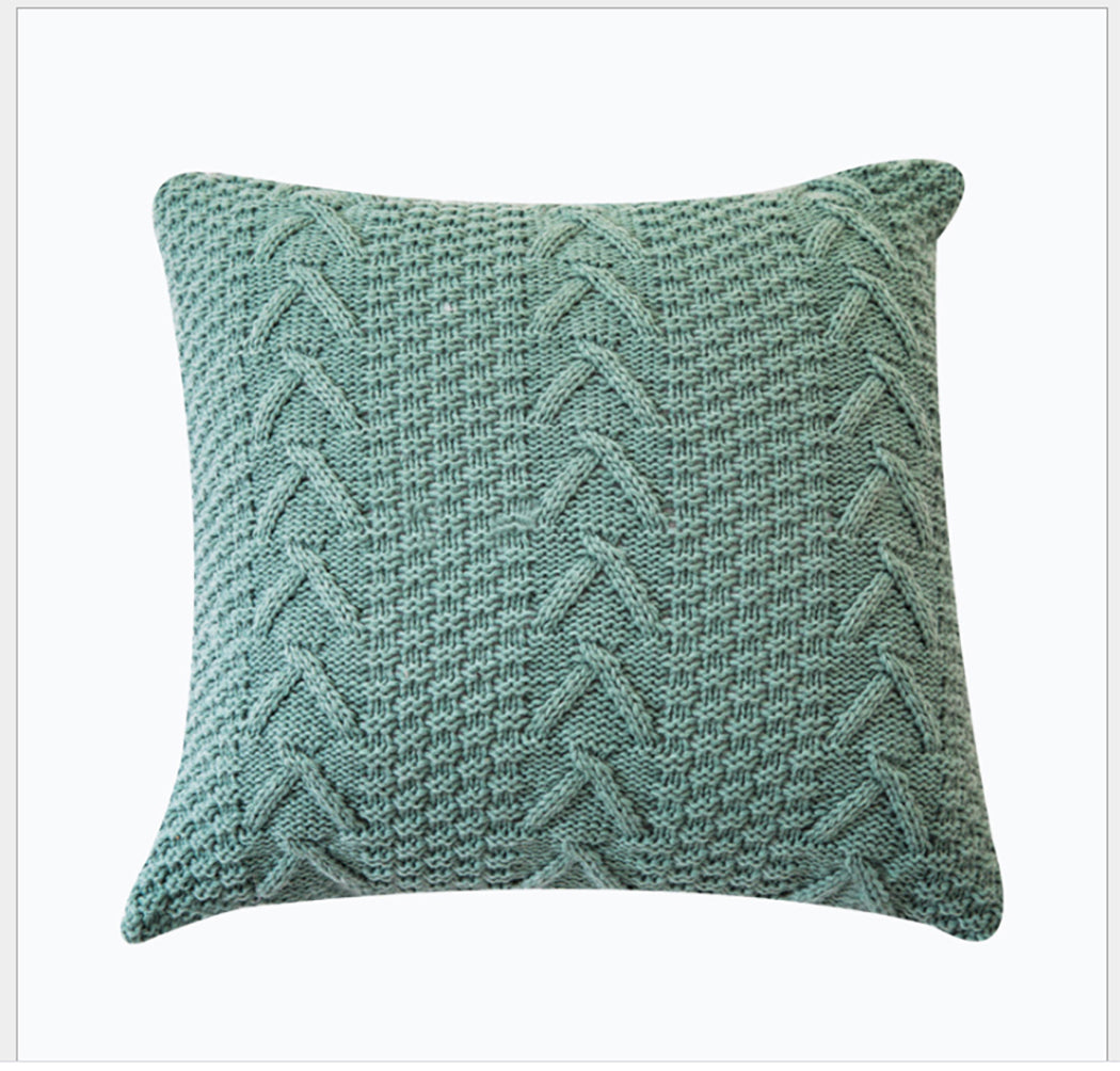 [IN 1XZT27-Beige] Knitted Cozy Home Decoration Throw Pillow (With or Without Insert)