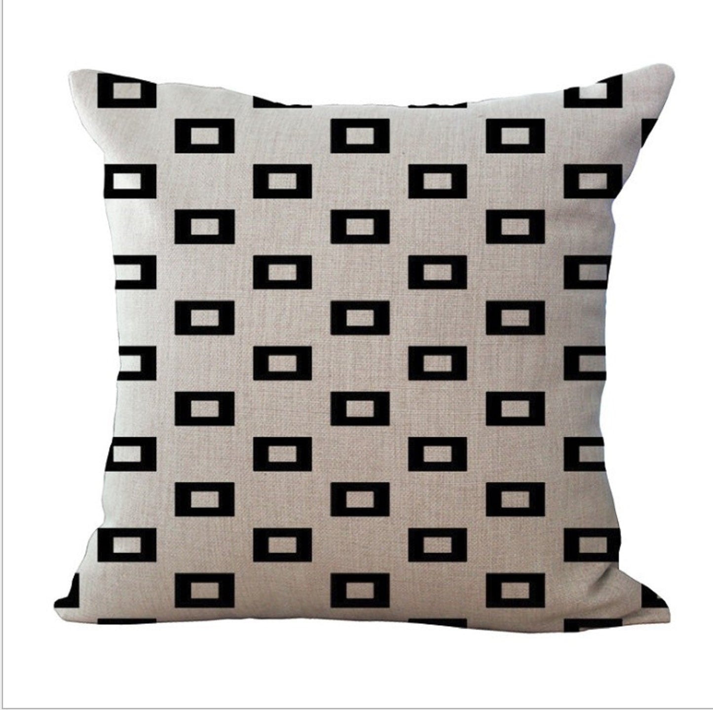 Set of 2 Square Geometric Pattern Throw Pillow (With or Without Inserts) size 18"x18"