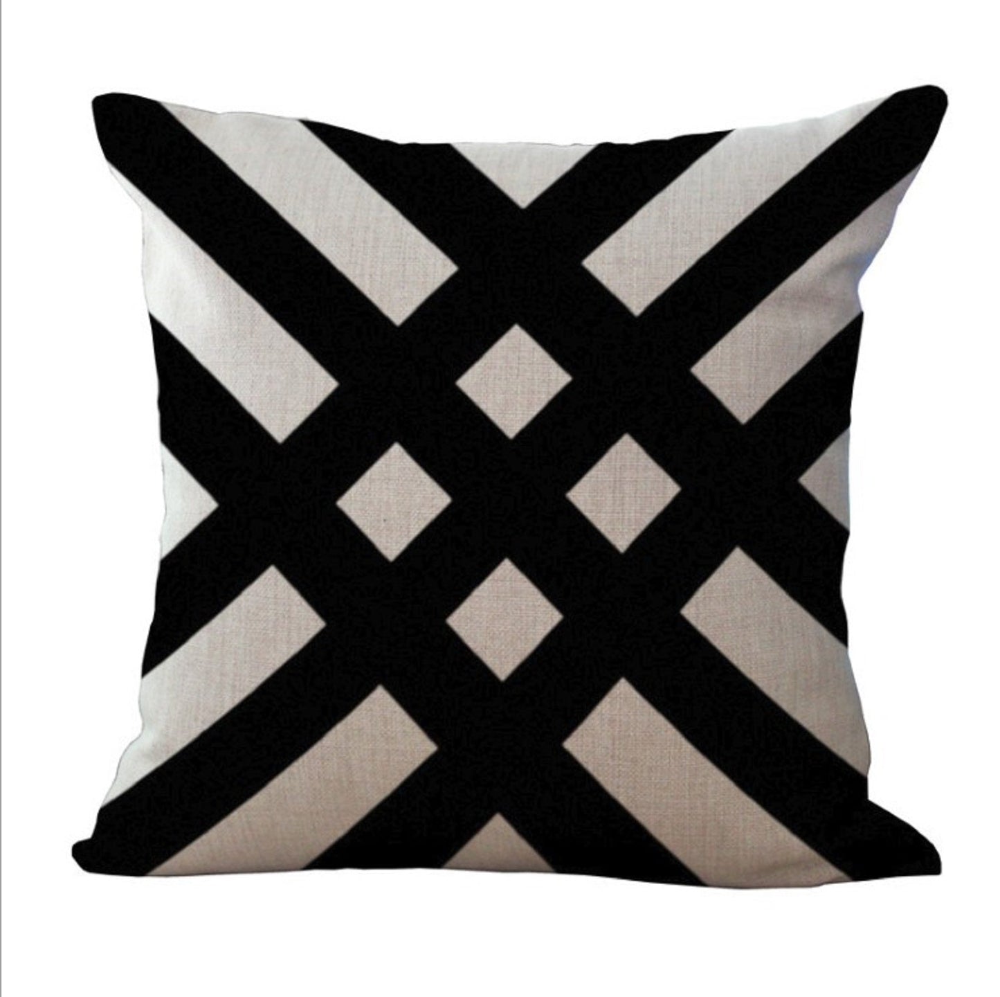 Set of 2 Square Geometric Pattern Throw Pillow (With or Without Inserts) size 18"x18"
