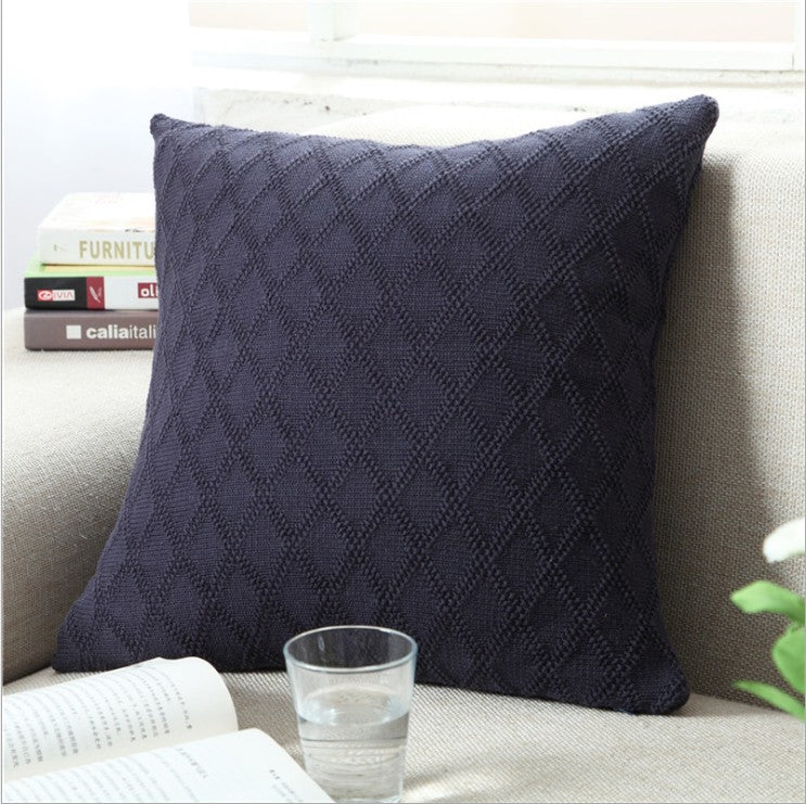 [IN 1XZT27-Beige] Knitted Cozy Home Decoration Throw Pillow (With or Without Insert)