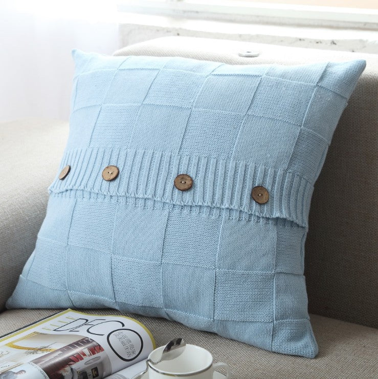 [IN 1XZT27-Beige] Knitted Cozy Home Decoration Throw Pillow (With or Without Insert)