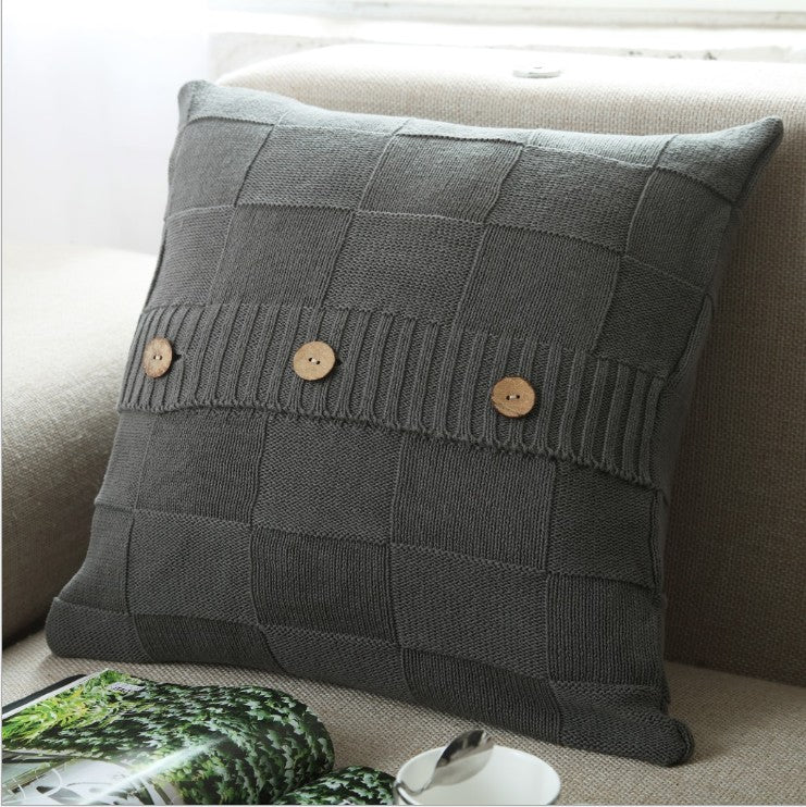 [IN 1XZT27-Beige] Knitted Cozy Home Decoration Throw Pillow (With or Without Insert)