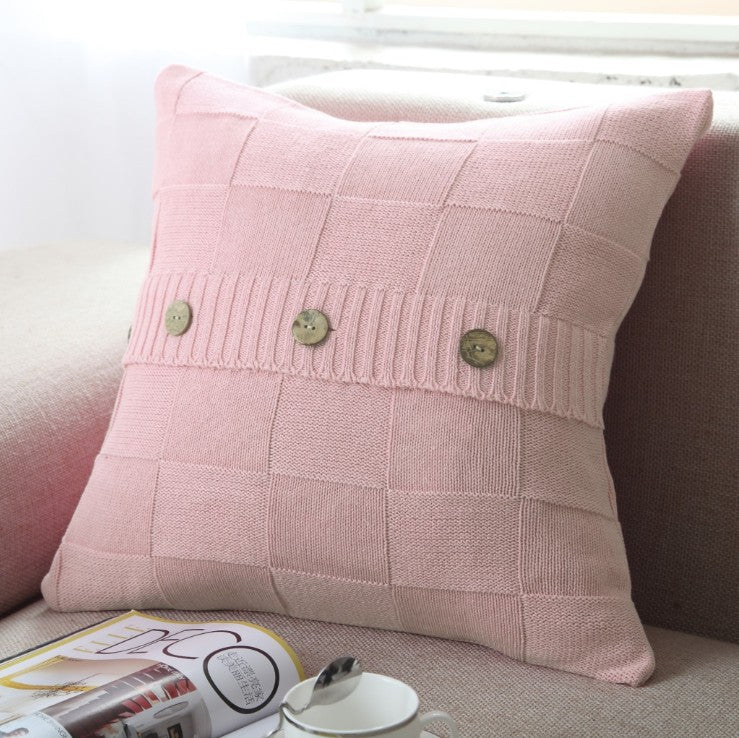 [IN 1XZT27-Beige] Knitted Cozy Home Decoration Throw Pillow (With or Without Insert)