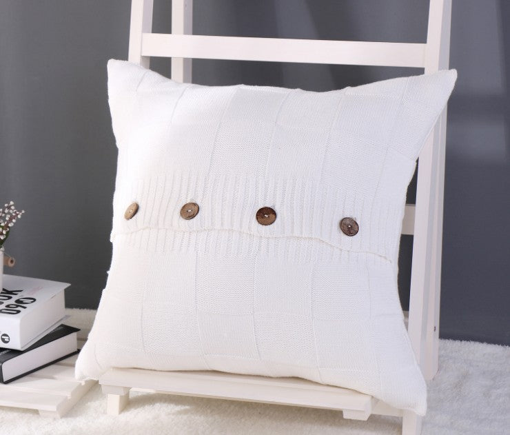 [IN 1XZT27-Beige] Knitted Cozy Home Decoration Throw Pillow (With or Without Insert)